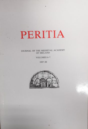 Peritia Journal Of The Medieval Academy Of Ireland
