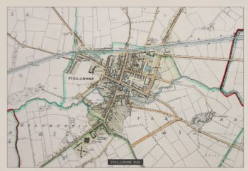 Map Of Tullamore In 1838, A3, 8 Euros