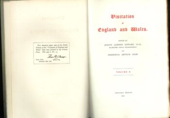 Visitation Of England And Wales (10 Copies Come As One Set)
