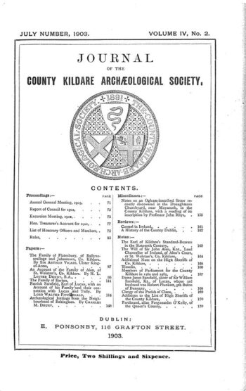 Journal Of The County Kildare Archaeological Society 1903